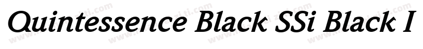Quintessence Black SSi Black Italic字体转换